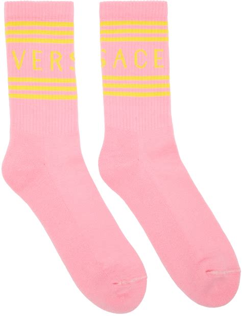 pink versace socks